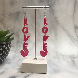 Love dangle earrings
